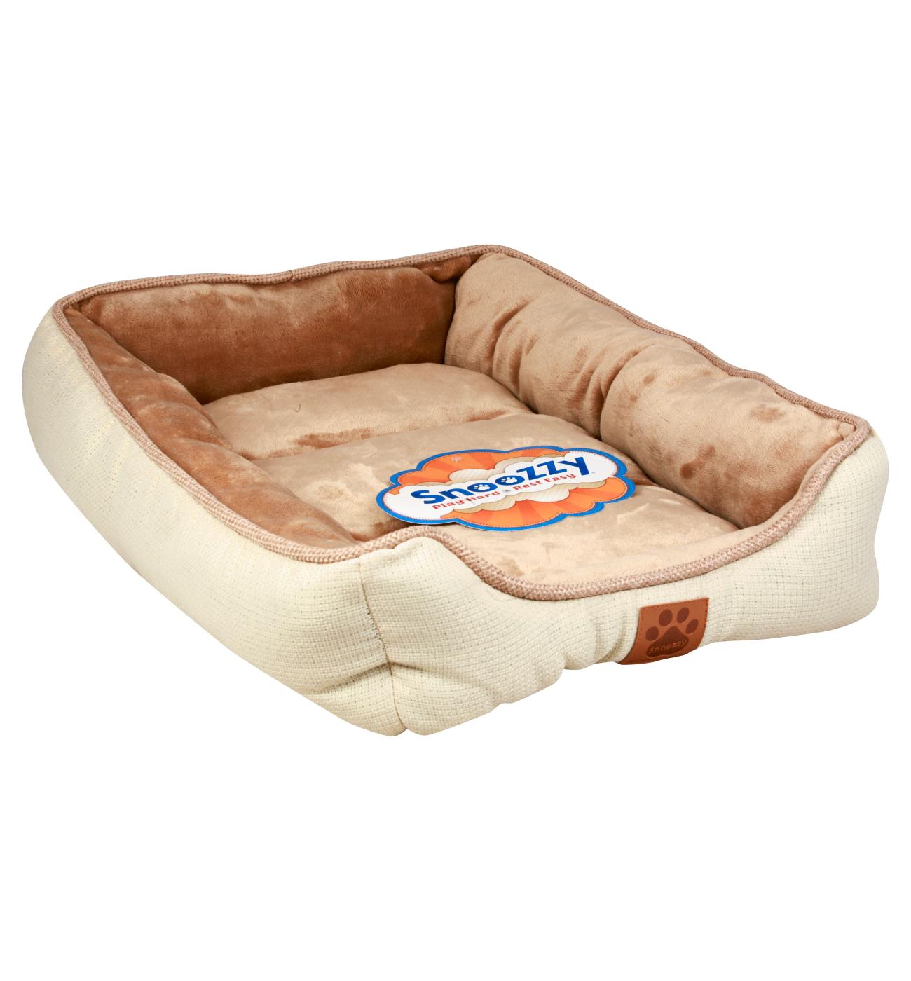 Snoozzy Soft Pet Bed - Cream & Tan, 24"x18"; image 4 of 4