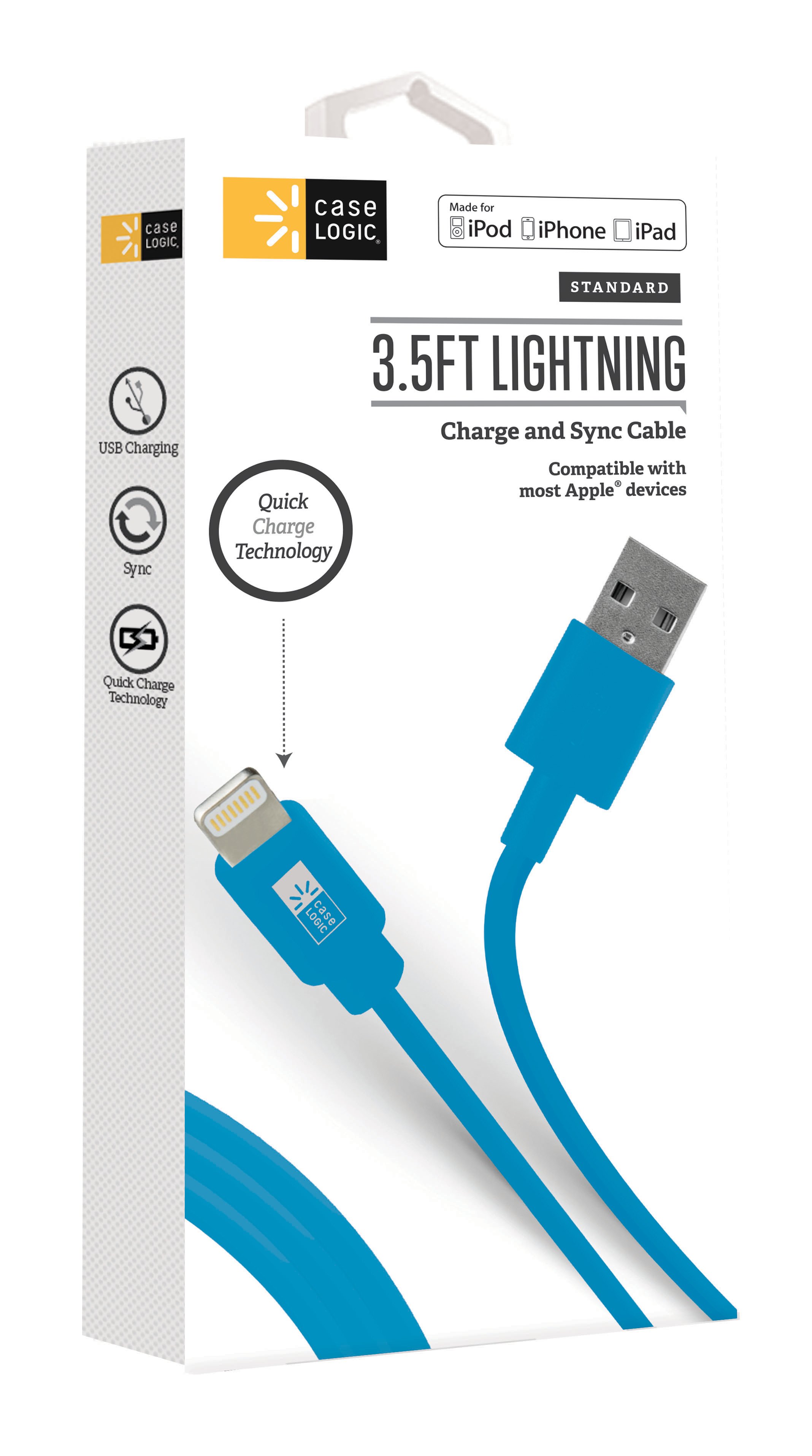 Case Logic iPhone Lightning Cable Blue Shop Phone chargers at HEB