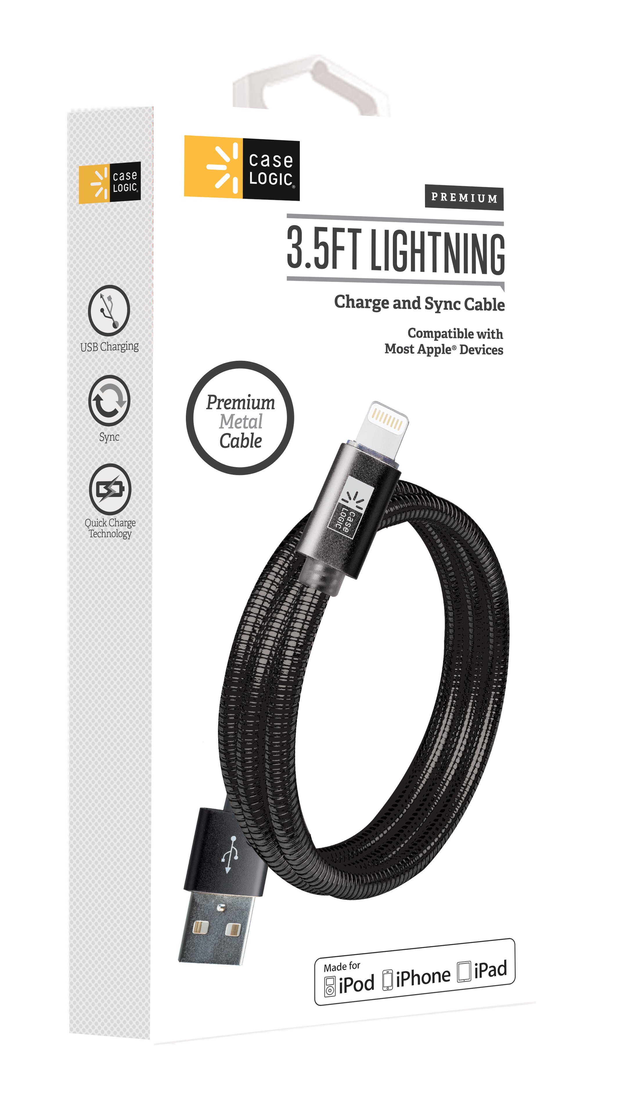 Case Logic iPhone Lightning Cable Spiral Black Shop Phone Chargers at