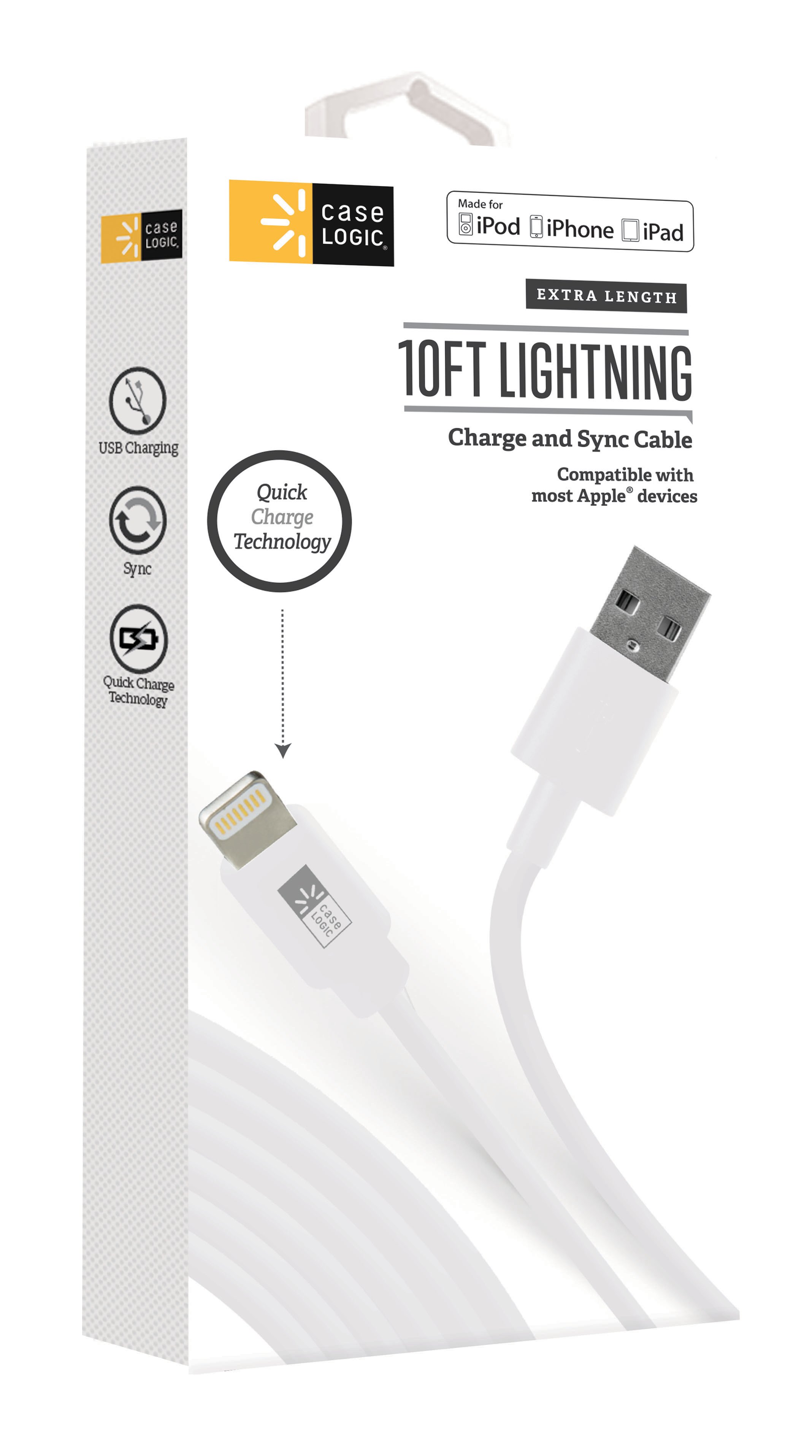 Case Logic iPhone Lightning Cable White Shop Phone Chargers at HEB