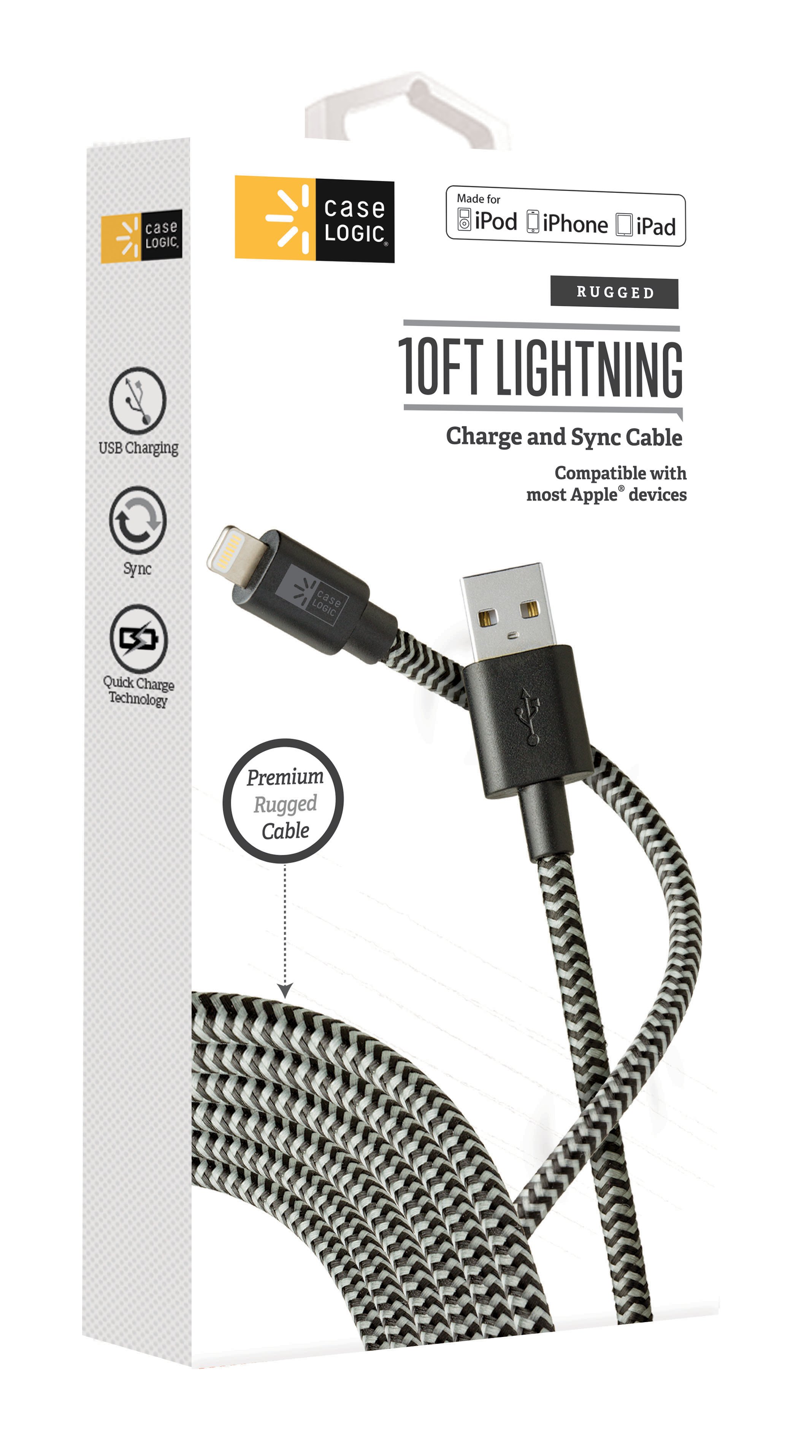 Case Logic iPhone Lightning Cable Rope Black/Gray Shop Phone Chargers