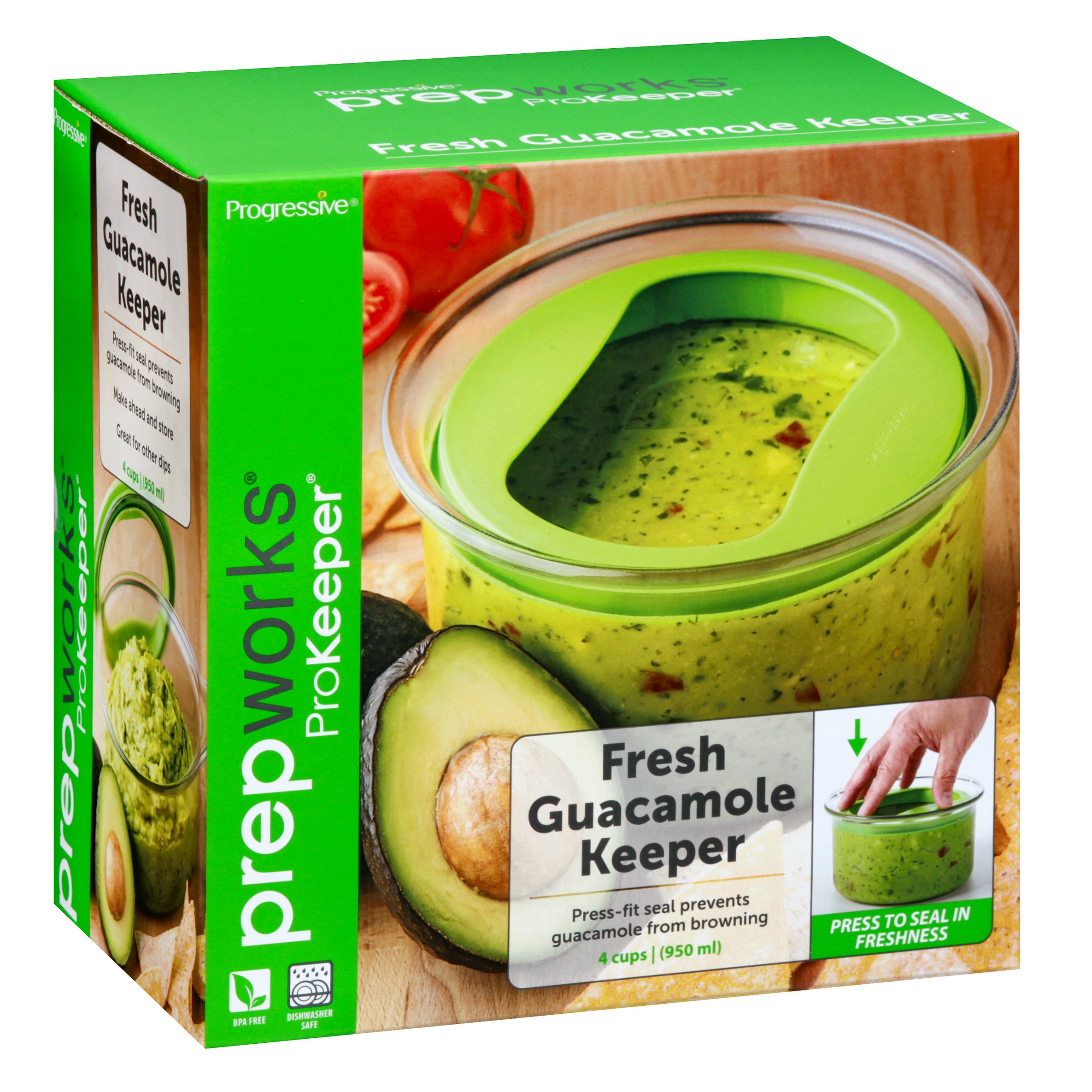 Progressive International Airtight Guacamole Saver - Fresh G Keeper Food Storage Container 2 Cup