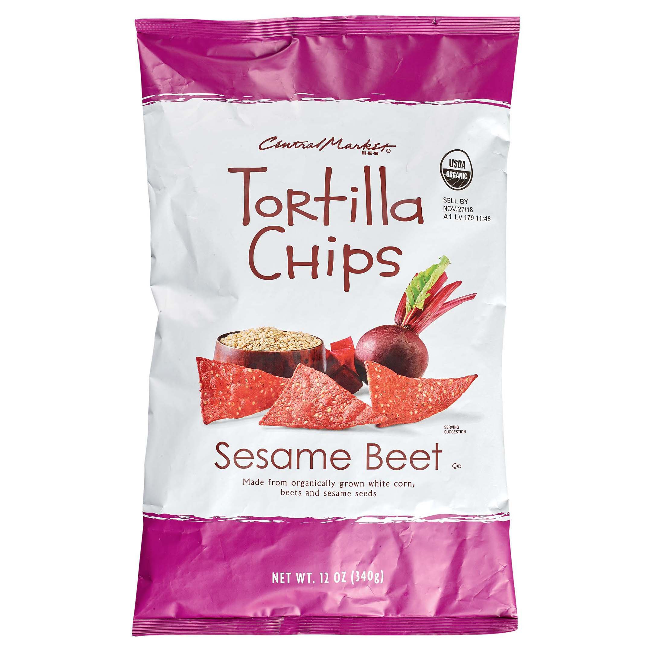 Central Market Sesame Beet Tortilla Chips Shop Chips at HEB