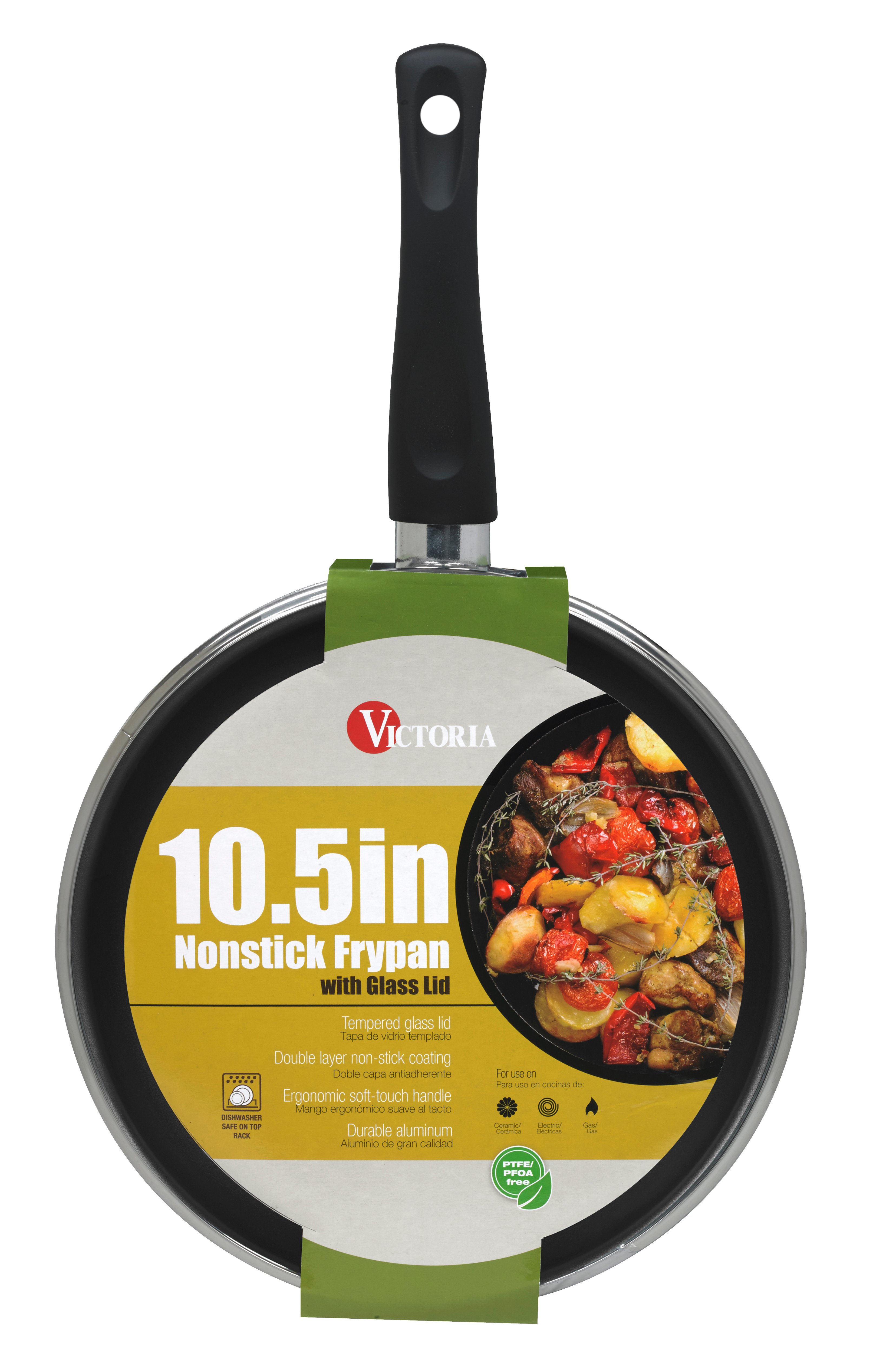 Victoria Non Stick Deep Fry Pan Glass Lid Shop Cookware at HEB