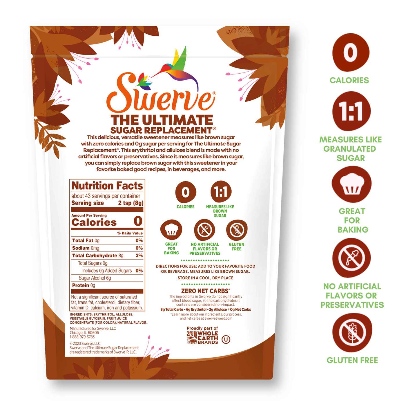Swerve Keto-Friendly Brown Zero Calorie Sweetener; image 4 of 8
