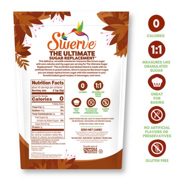 Swerve Keto-Friendly Brown Zero Calorie Sweetener, 12 oz