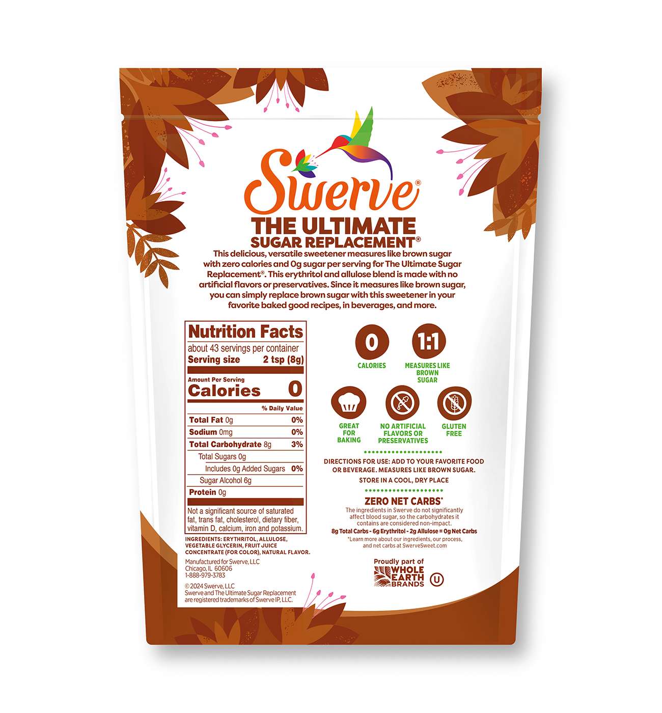 Swerve Keto-Friendly Brown Zero Calorie Sweetener; image 7 of 8