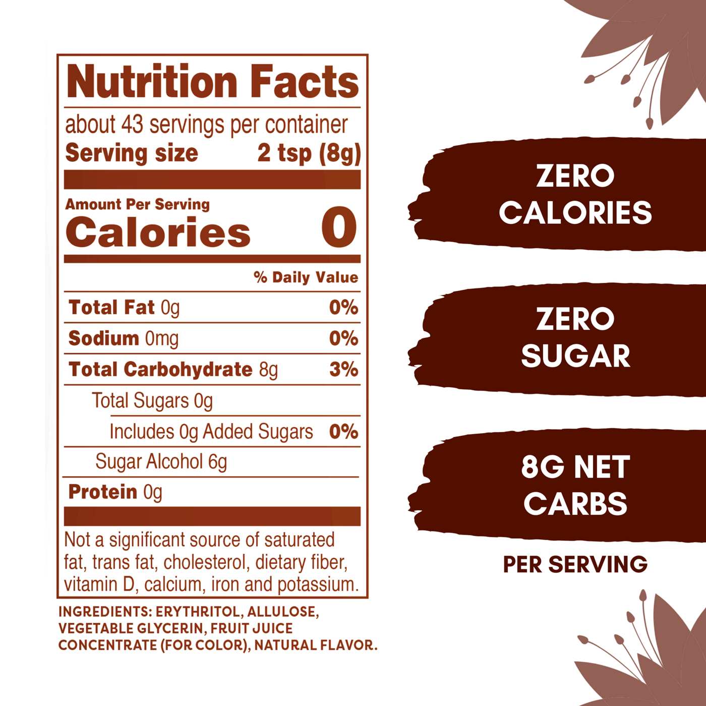 Swerve Keto-Friendly Brown Zero Calorie Sweetener; image 8 of 8