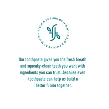 Field & Future by H-E-B Anti-Plaque & Whitening Fluoride-Free Toothpaste - Peppermint, 4.8 oz