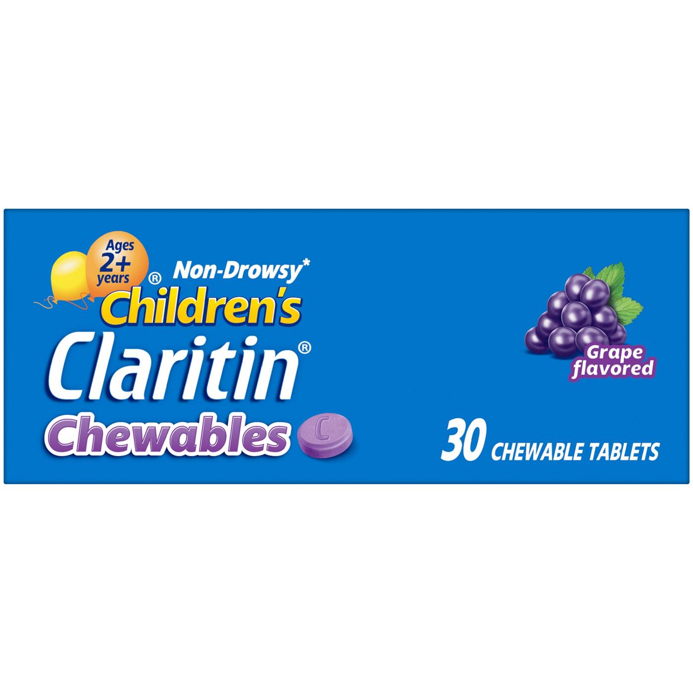 Claritin Children's Chewables Allergy 24-Hour Relief Tablets - Grape; image 3 of 3