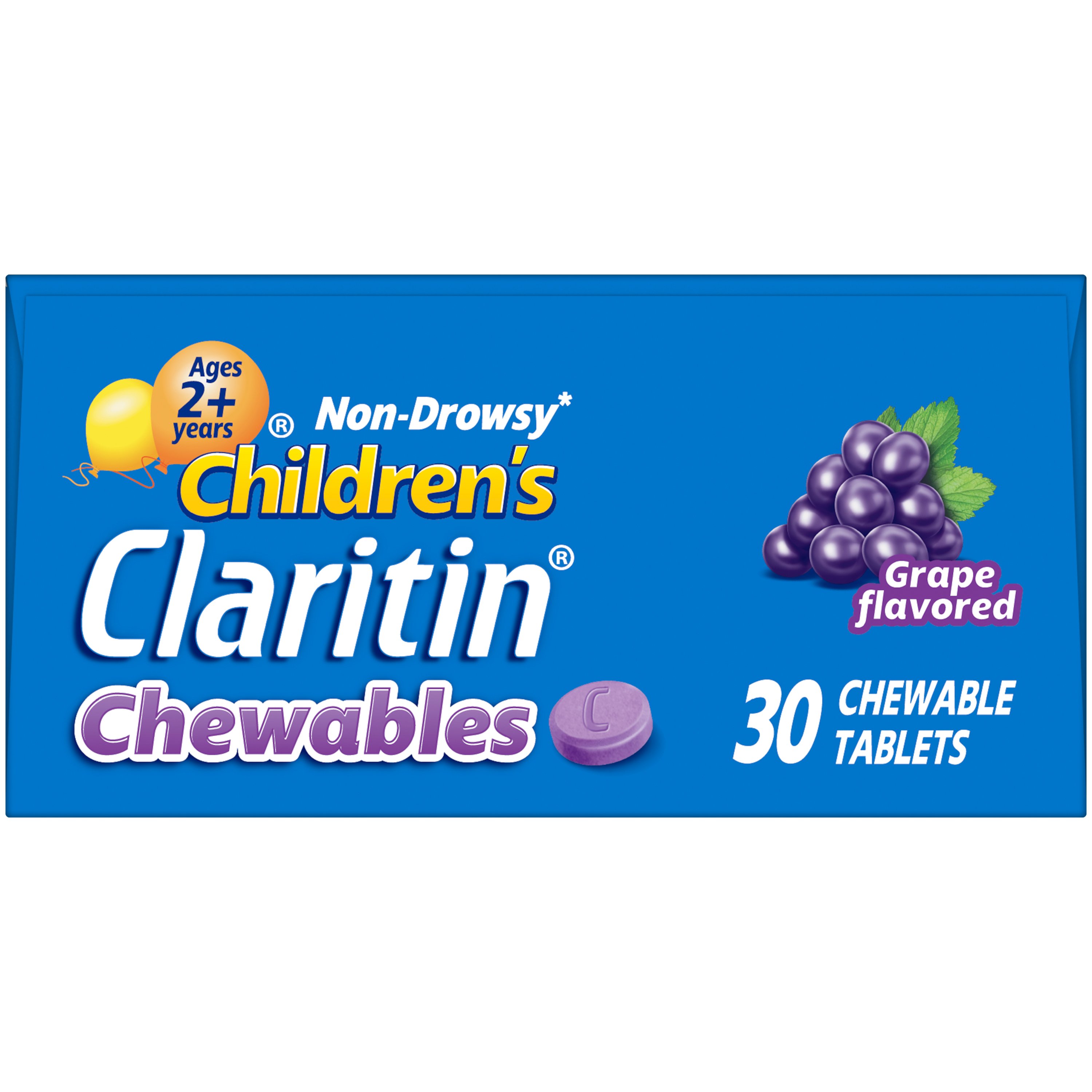 Claritin Children's Chewables Allergy 24-Hour Relief Tablets - Grape ...