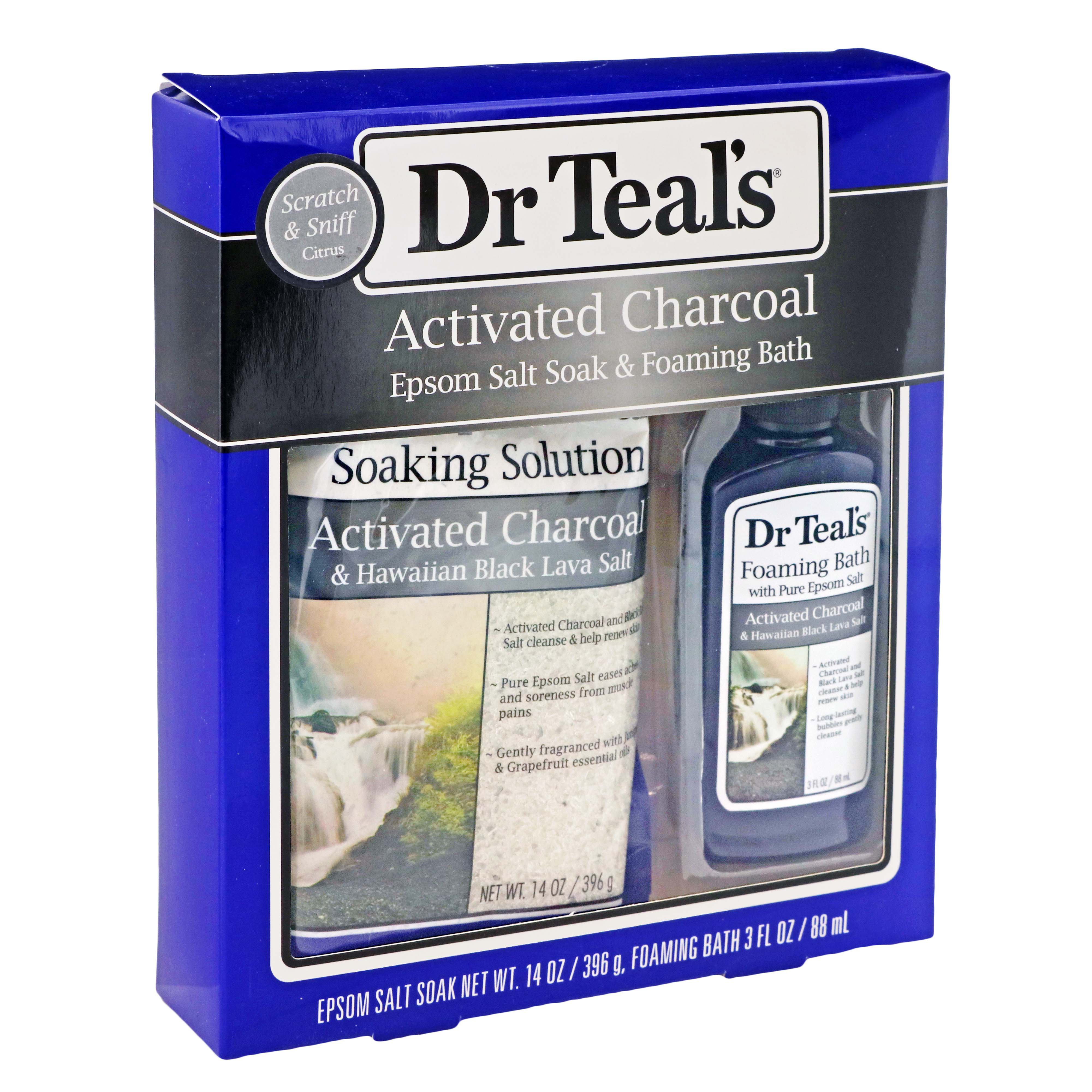 Dr Teal's Salt Foam Bath Charcoal Shop Bath & Skin Care Sets at HEB