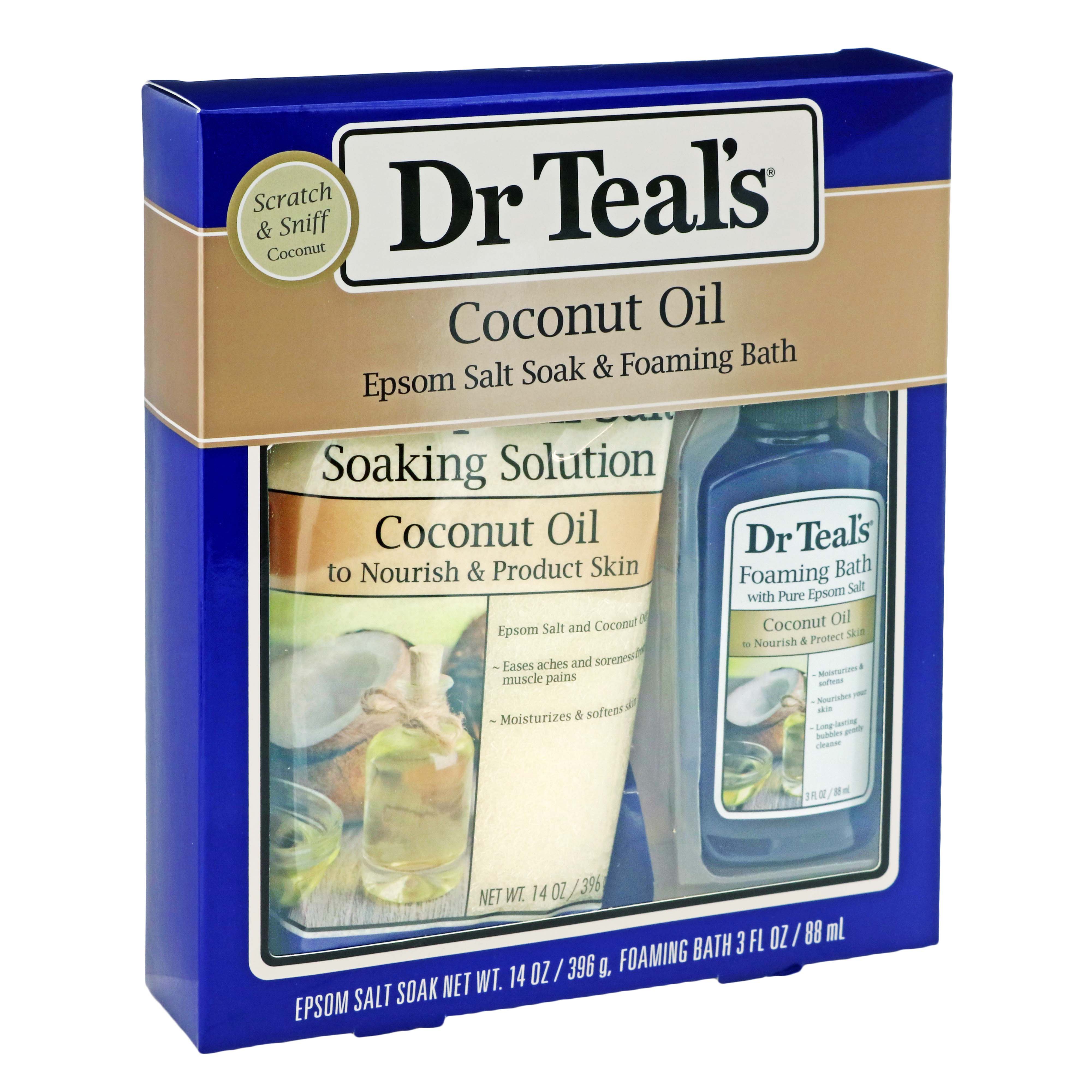 Dr Teal's Epsom Salt Soak & Foaming Bath Coconut Oil Shop Bath & Skin