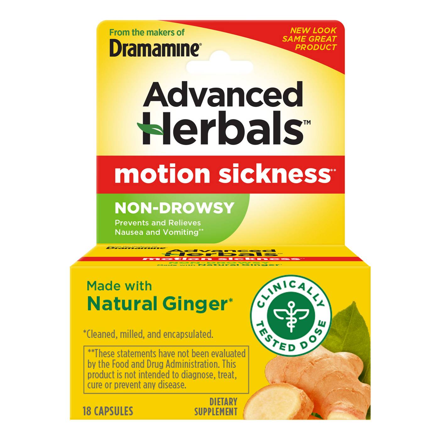 Dramamine Non-Drowsy with Ginger Motion Sickness Relief; image 1 of 5