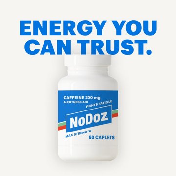 Nodoz Max Strength Alertness Aid Caplets, 60 ct