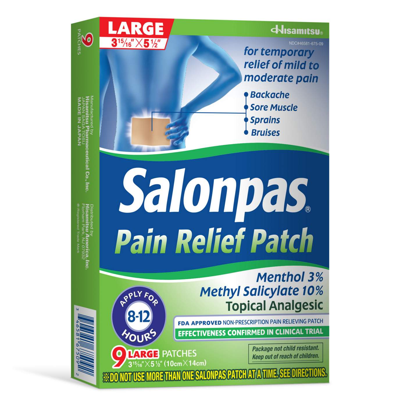 Salonpas Pain Relief Patches - Large; image 1 of 5