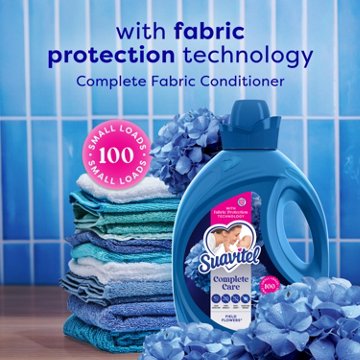 Suavitel Complete HE Liquid Fabric Conditioner, 100 Loads - Field Flowers, 100 oz