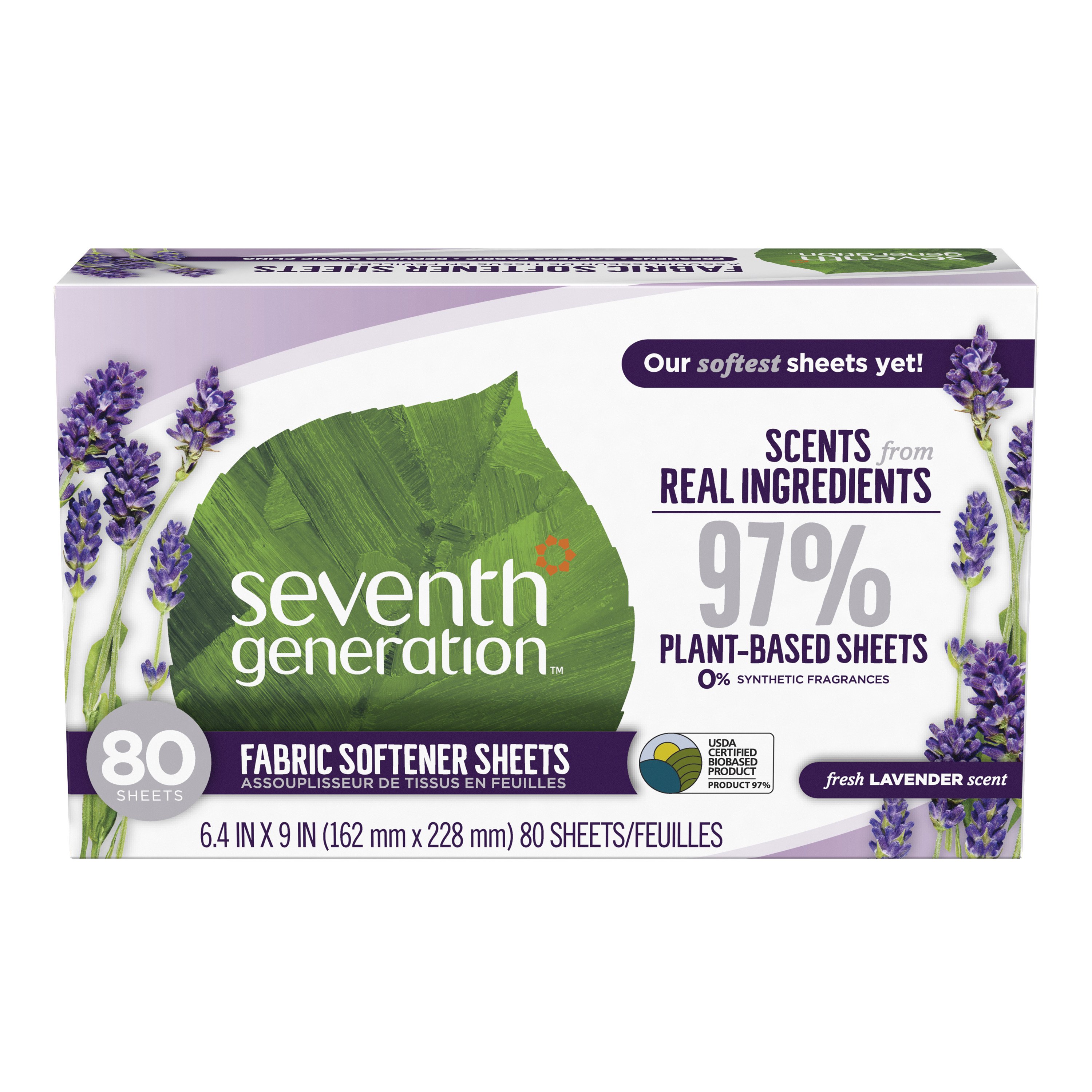 Seventh Generation Fresh Lavender Fabric Softener Dryer Sheets - Shop ...