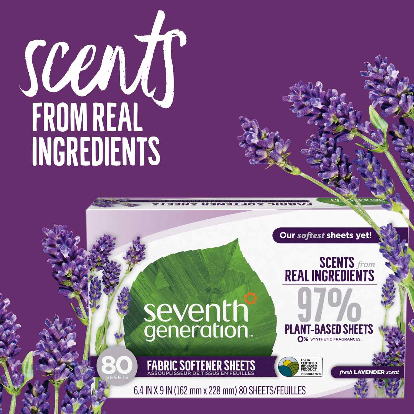 Seventh Generation Fabric Softener Dryer Sheets - Lavender; image 6 of 8