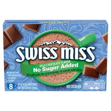 Swiss Miss No Sugar Added Hot Cocoa Mix, 8 ct
