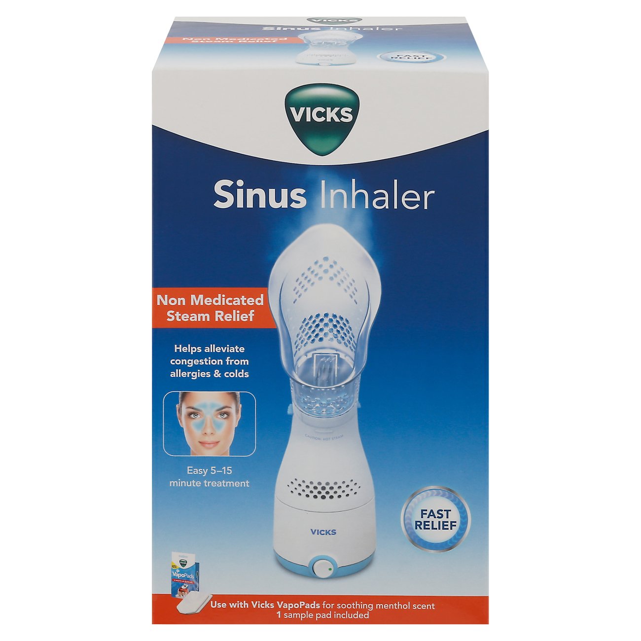 Vicks VapoInhaler - Inhalador nasal portátil, sin fármacos Ingredientes -  CVS Pharmacy