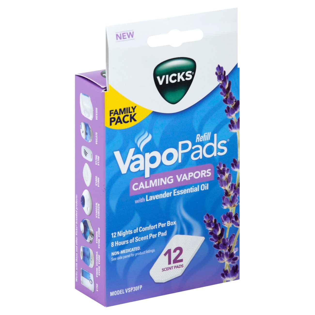 Vicks Calming Vapors Vapopads Lavender Shop Vaporizers at HEB