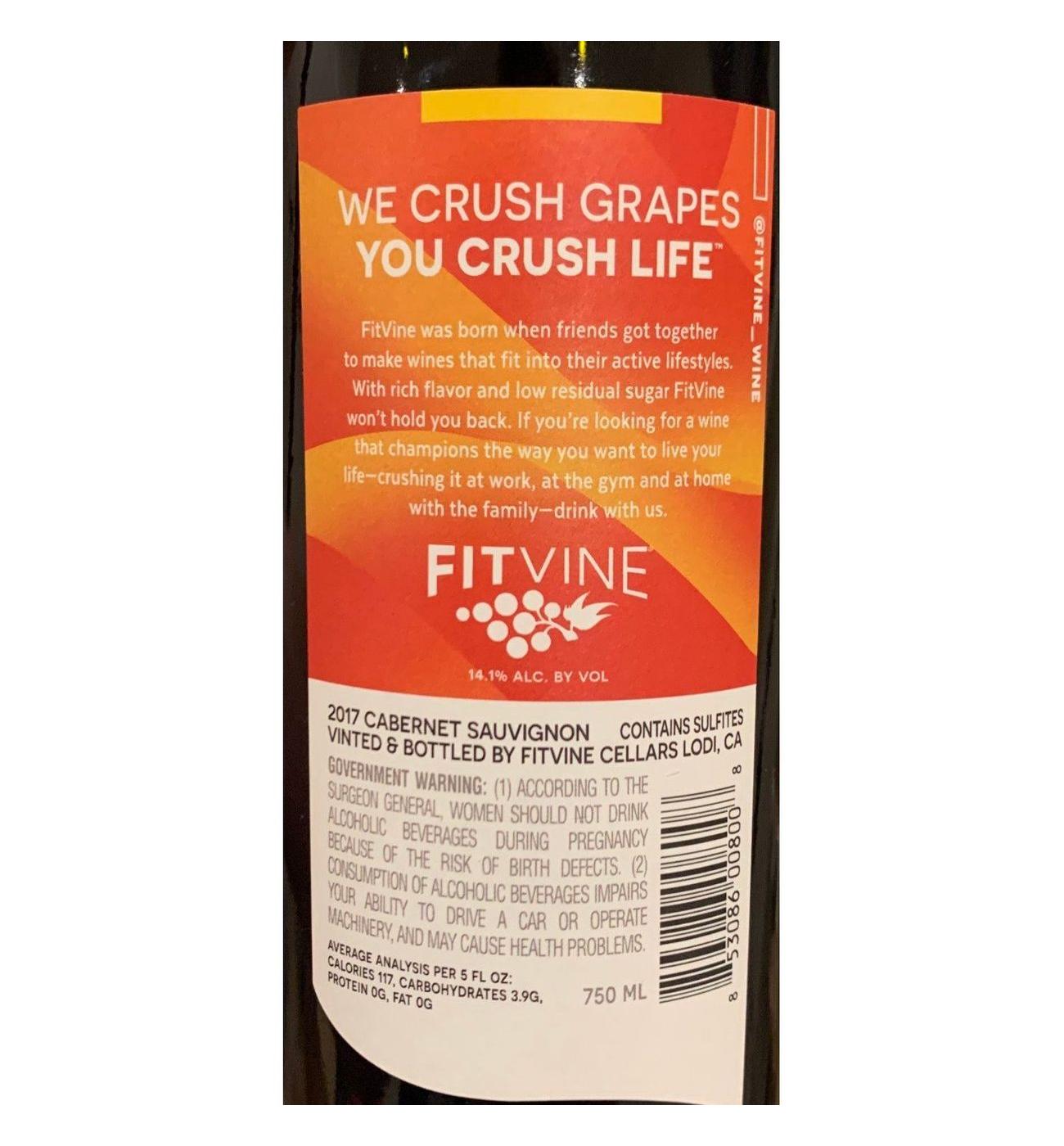 Fit Vine Cabernet Sauvignon California Red Wine; image 4 of 4