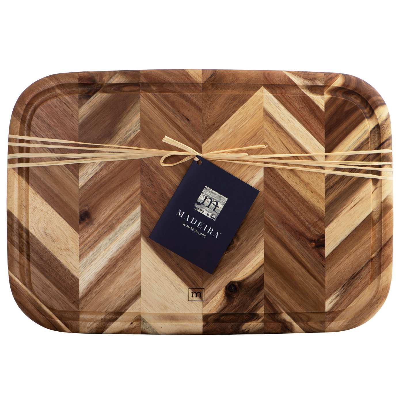 Madeira Acacia Herringbone Carving Board; image 1 of 2