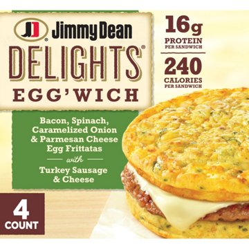 Jimmy Dean Delights Bacon, Spinach & Onion Egg'wich Breakfast Sandwiches