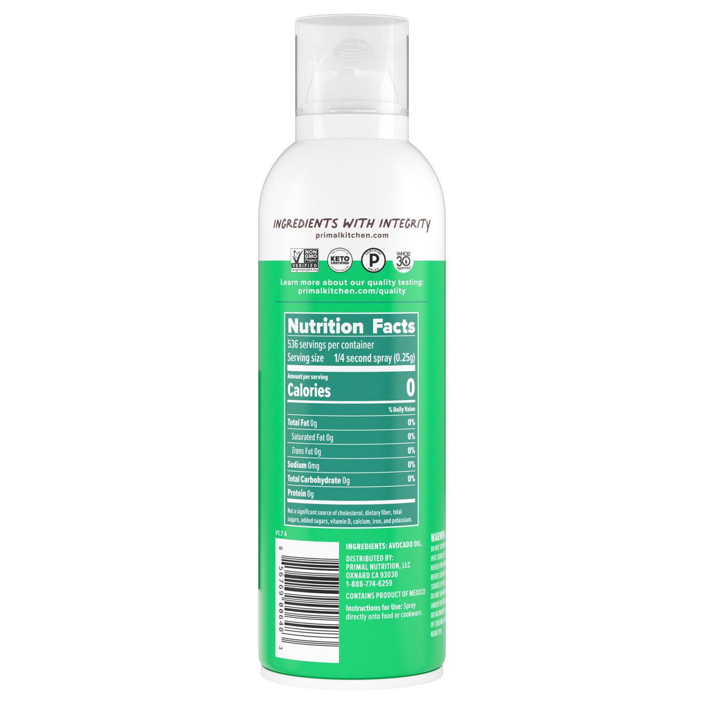 Primal Kitchen Pure Avocado Oil High Heat Cooking Spray; image 2 of 6