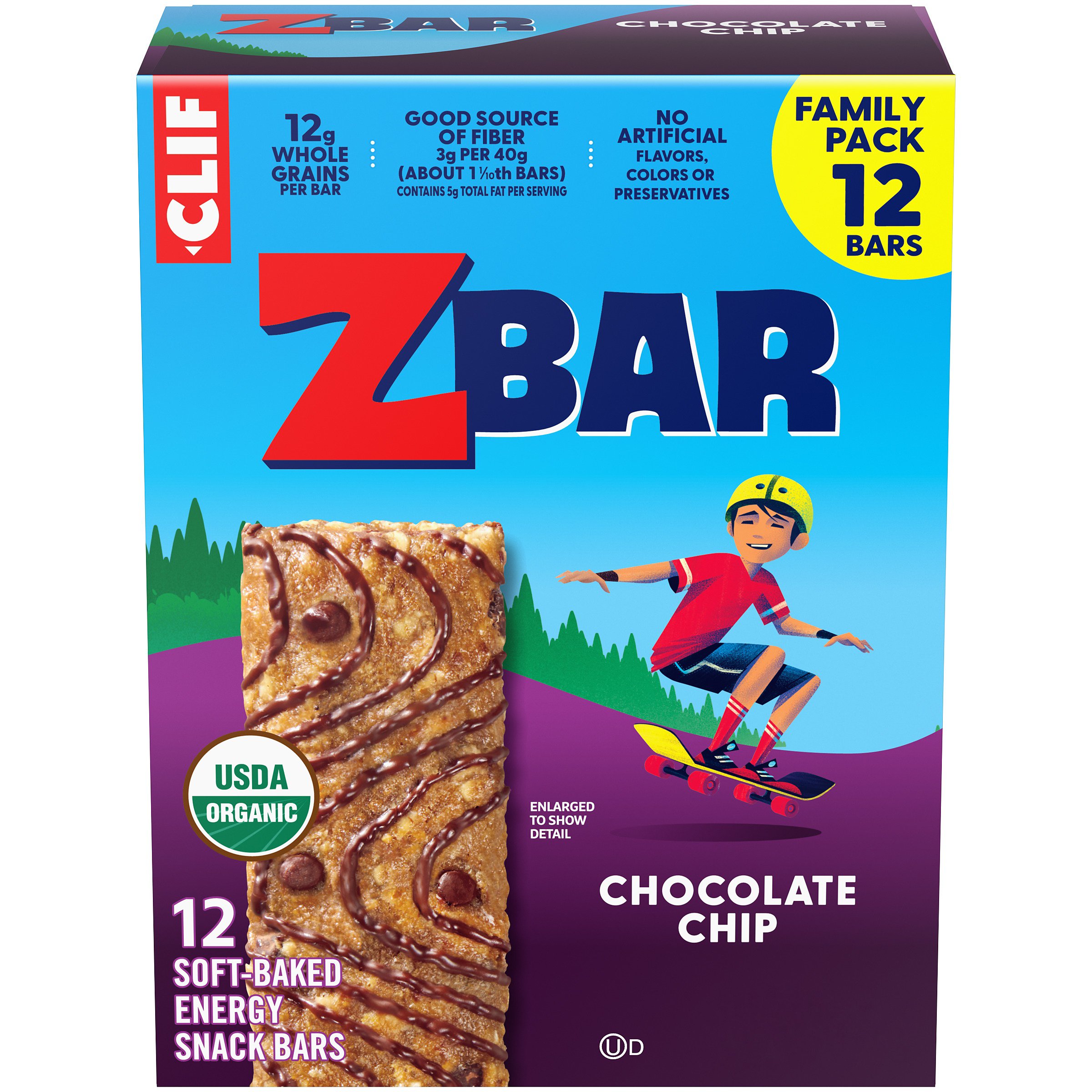 Clif Kid ZBar Energy Snack Bars Chocolate Chip Shop Granola & snack bars at HEB