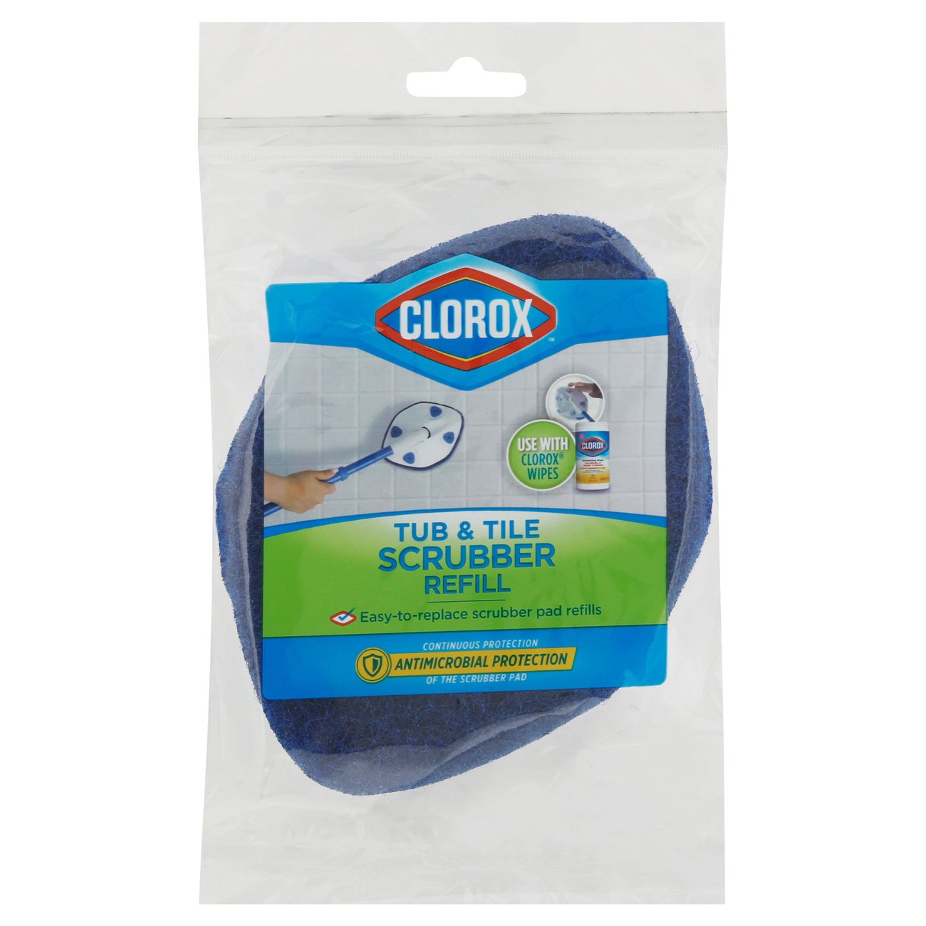 Clorox Tub And Tile Scrubber Refill Blue Shop Sponges Scrubbers At H E B