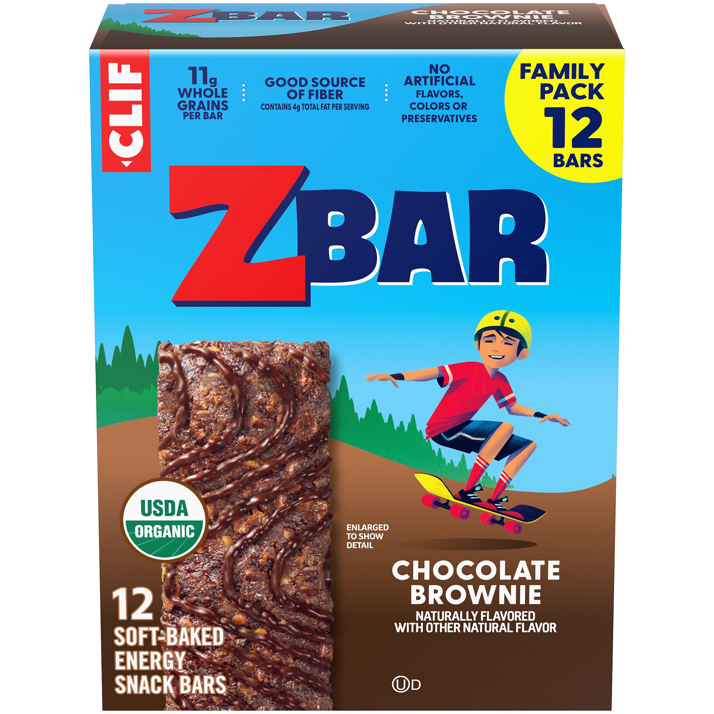 Clif Kid ZBar Energy Snack Bars Chocolate Brownie Shop Granola