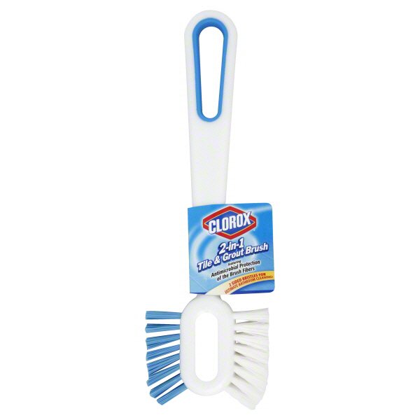 Clorox 2-in-1 Tile And Grout Brush White And Blue - Shop Brushes at H-E-B