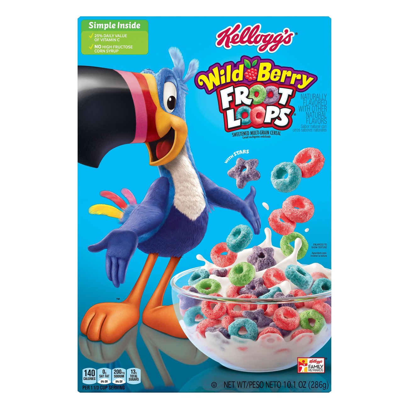 Froot Loops Cereal, Natural Fruit Flavors, Large Size