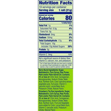 Fruit By The Foot Berry Fruit Snacks Variety Family Pack, 18 ct