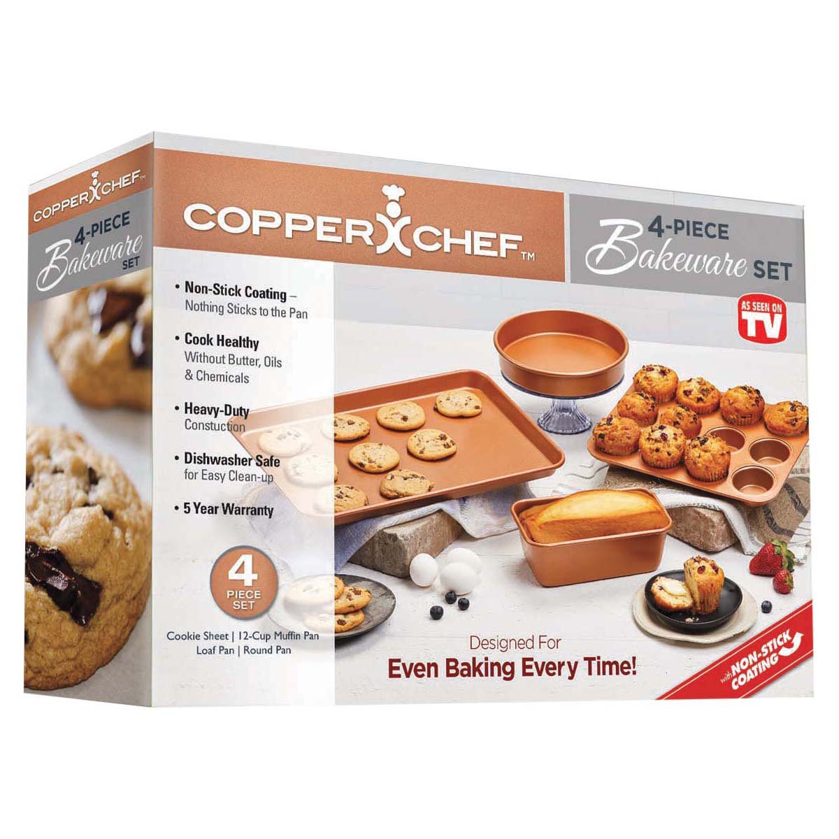 As Seen On TV Copper Chef Bakeware Set