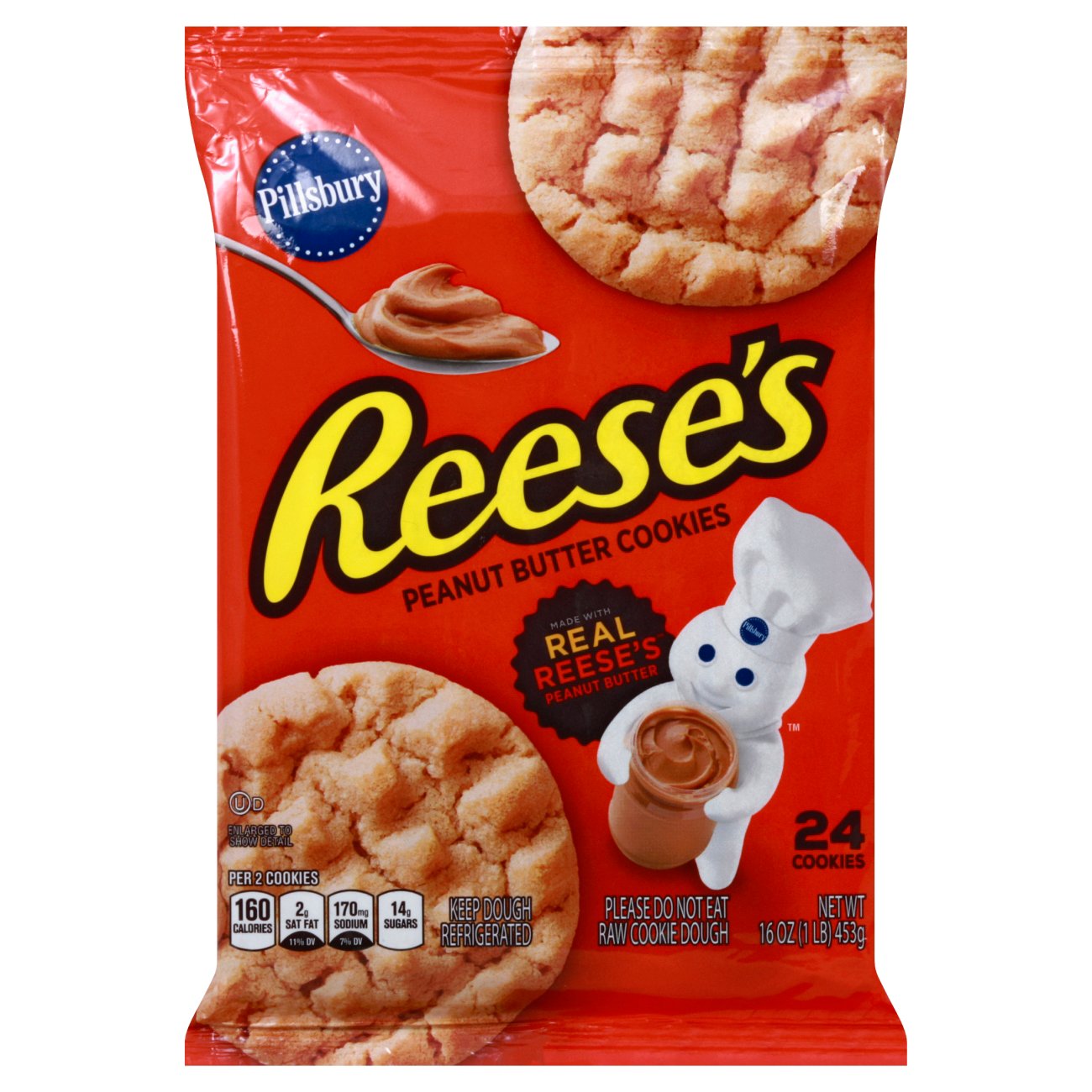 PILLSBURY REESE'S Ready to Bake Cookie Dough Reese's Peanut Butter