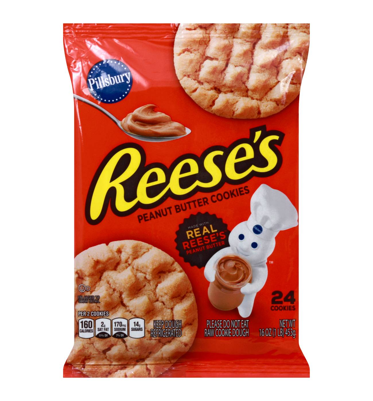 Pillsbury Ready to Bake Cookie Dough - Reese's Peanut Butter Cookie; image 1 of 5