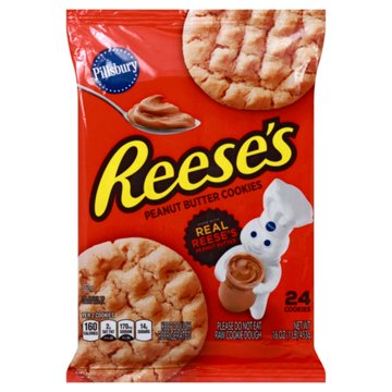 Pillsbury Ready to Bake Cookie Dough - Reese's Peanut Butter Cookie, 24 ct