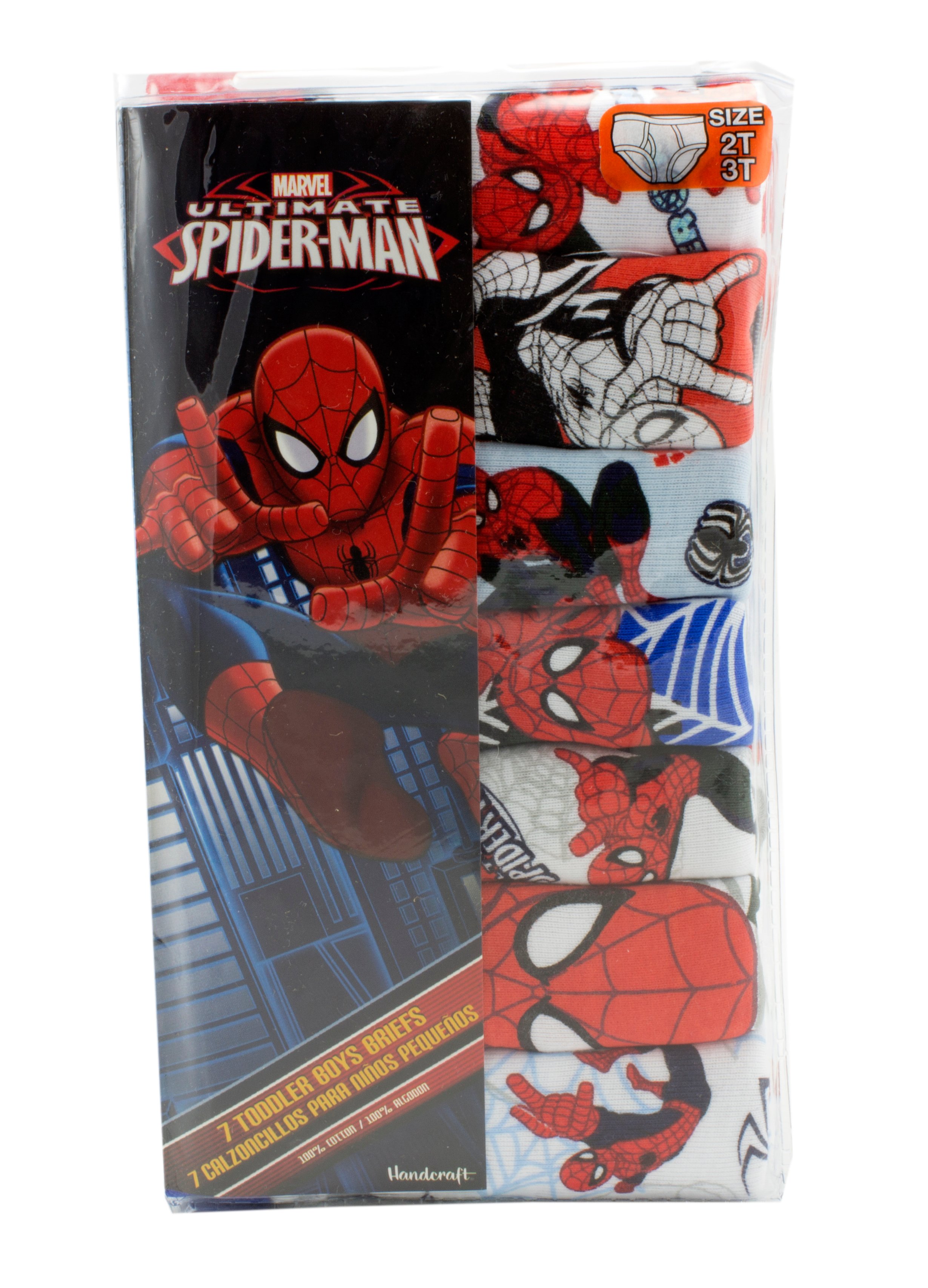Marvel Boys Toddler Spiderman 100% Combed Cotton Underwear