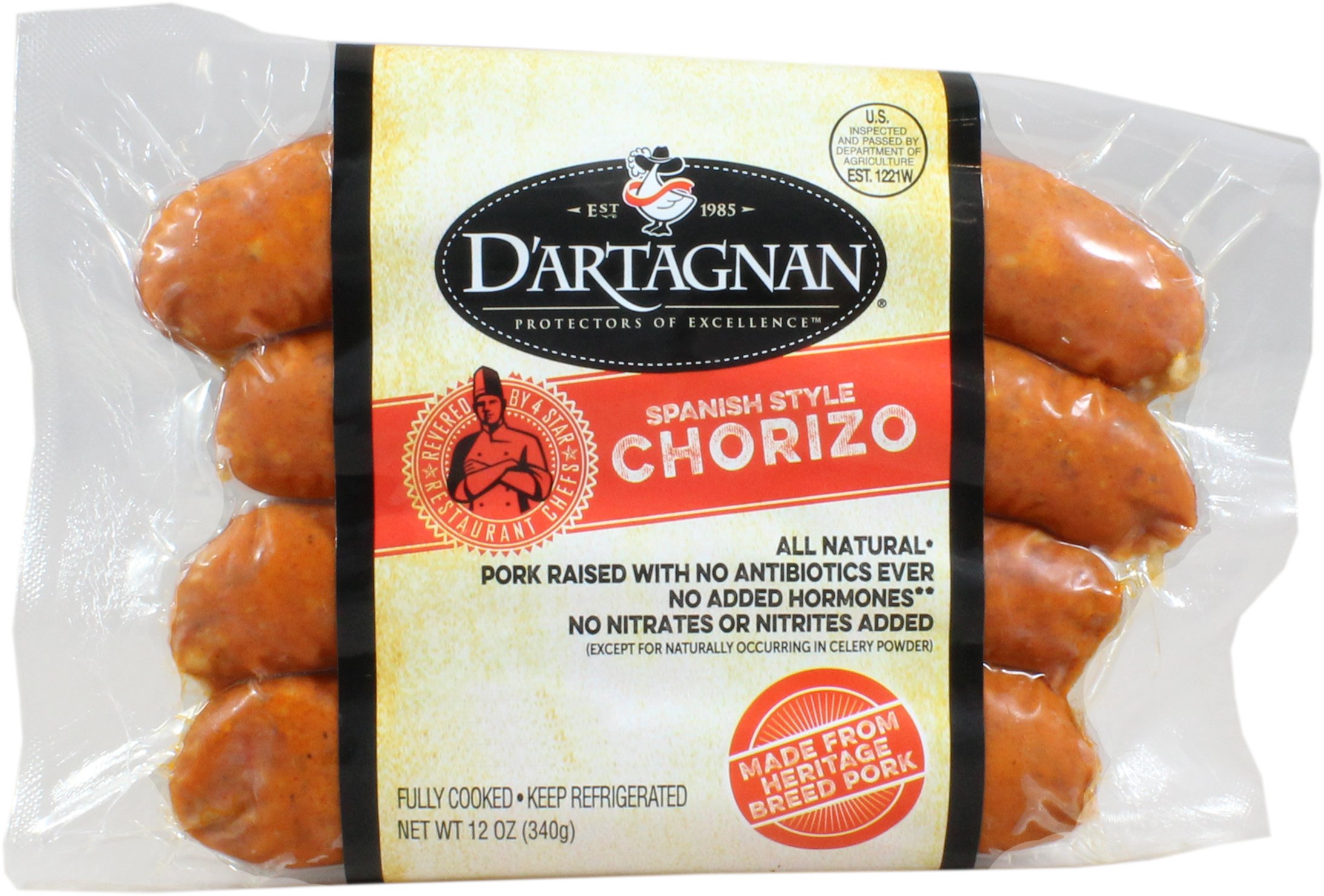 D' Artagnan Uncured Spanish Style Chorizo Shop Sausage at HEB