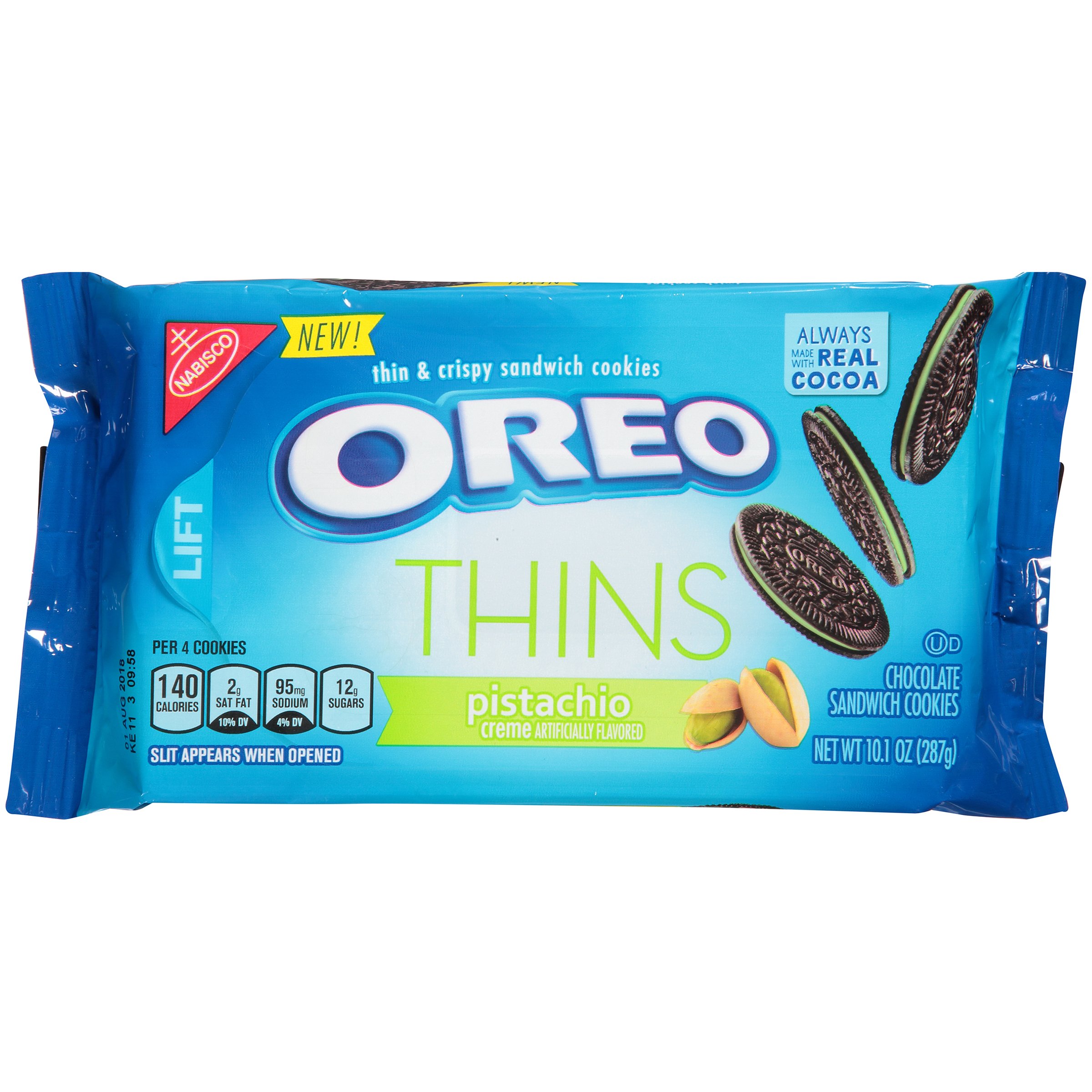 Nabisco Oreo Thins Pistachio Sandwich Cookies Shop Cookies At H E B