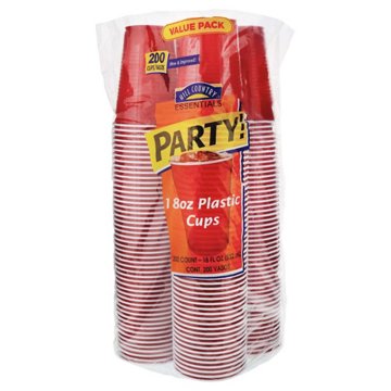 Hill Country Essentials Party 18 oz Plastic Cups Value Pack, 200 ct