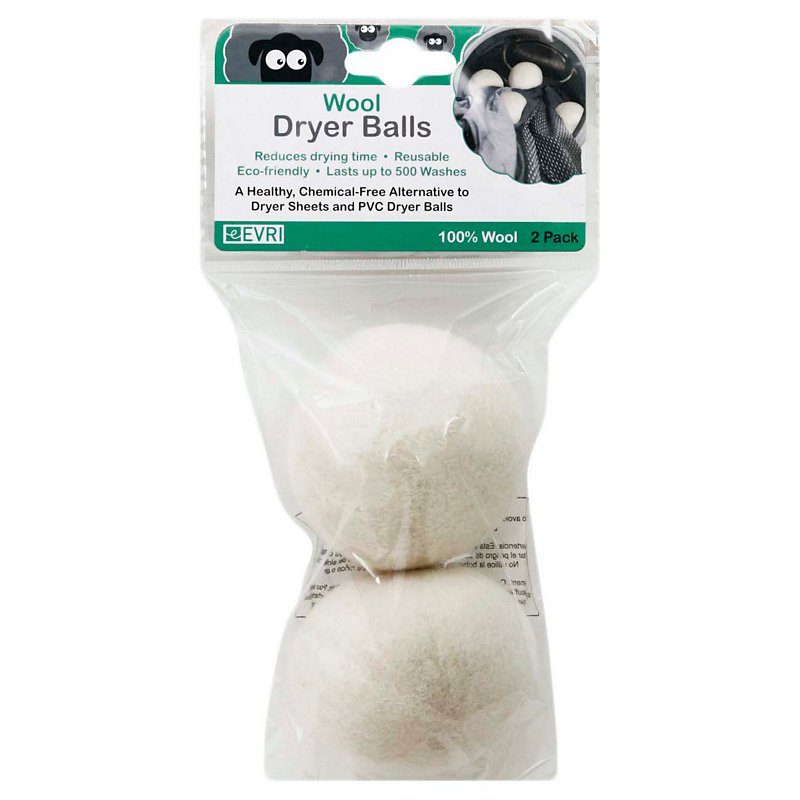 Evriholder Natures Fluff Wool Dryer Balls 3 Pack White