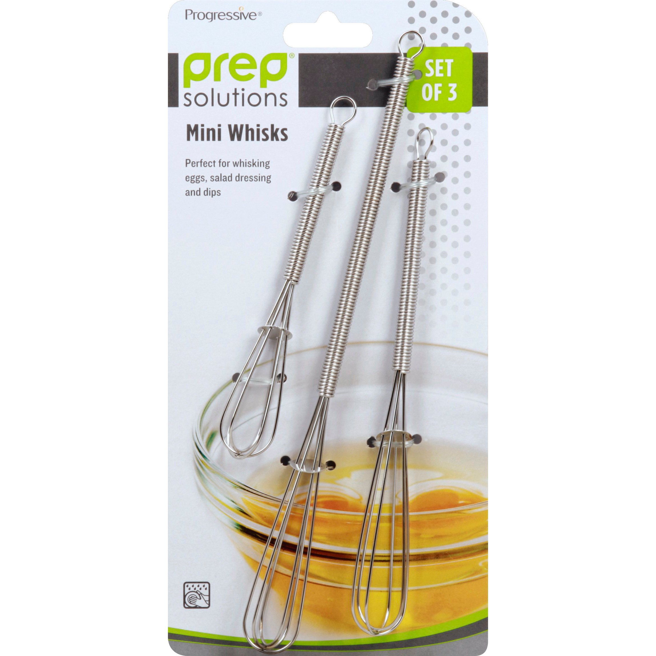Prep Solutions by Progressive 3-Piece Mini Whisk Set