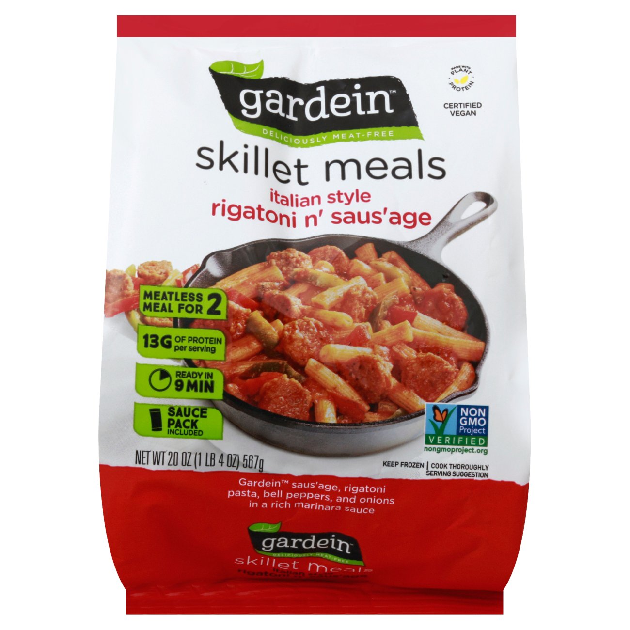 Gardein Skillet Meals Italian Style Rigatoni n' Saus'age Shop Entrees