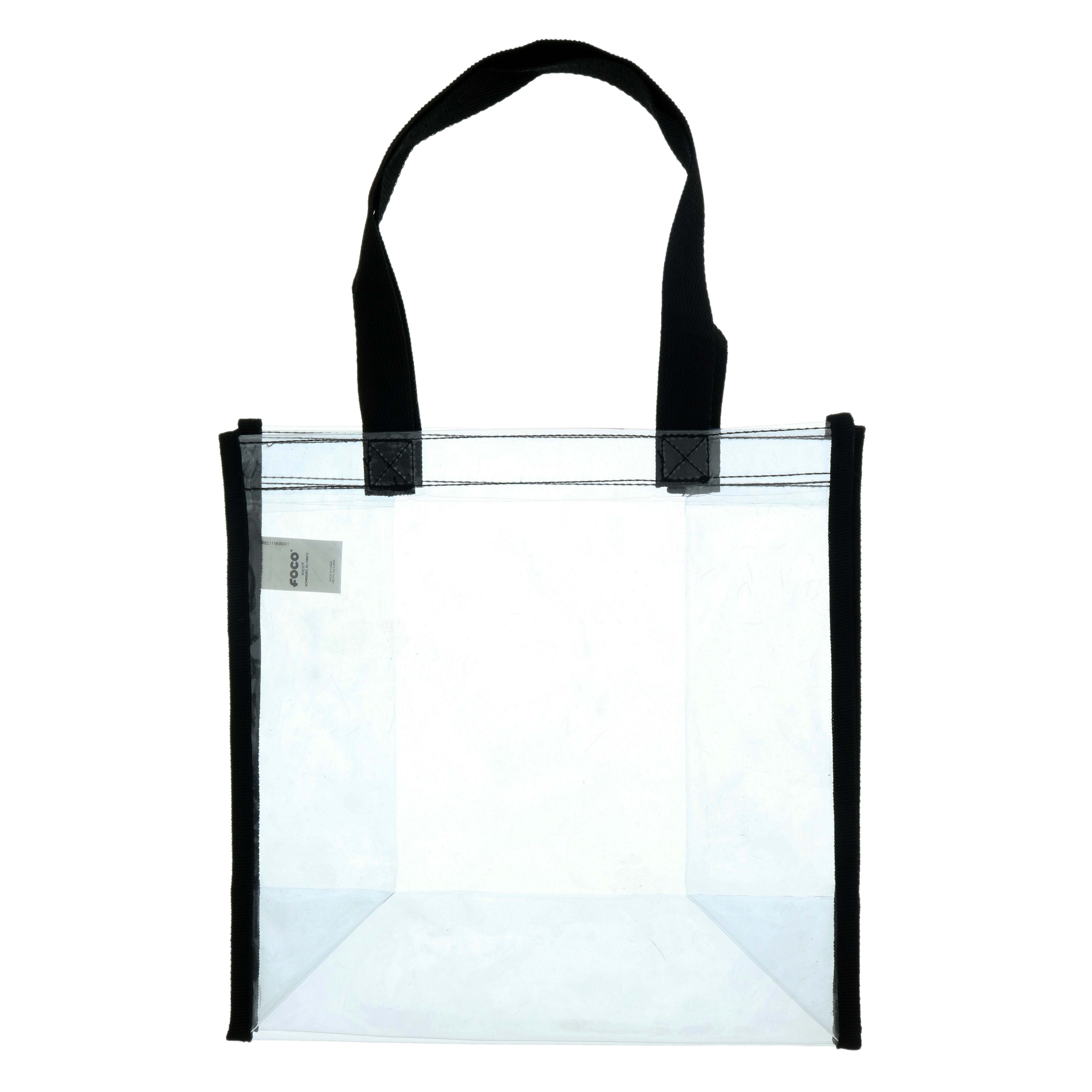 Fun Express Clear Plastic Tote Bags - Apparel Accessories - 24 Pieces, Adult Unisex, Size: One Size