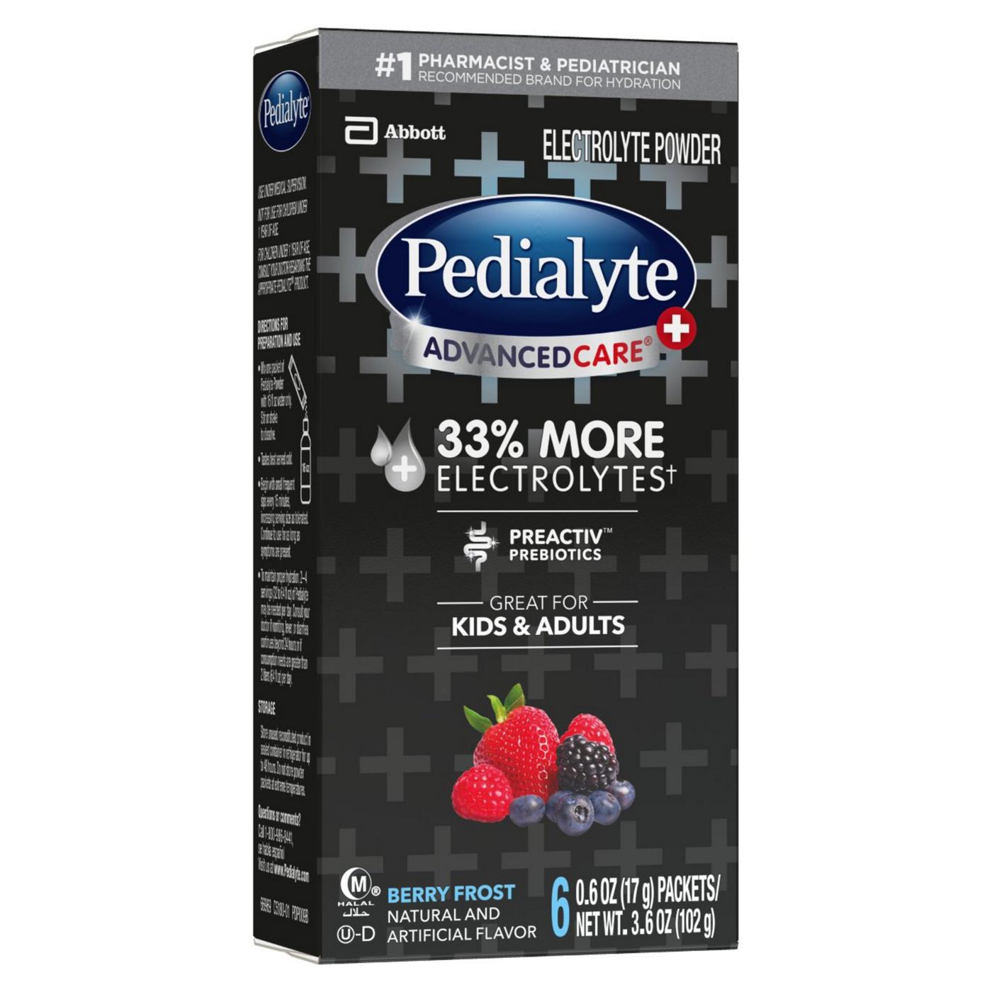 Pedialyte AdvancedCare Plus Electrolyte Powder Packs - Berry Frost; image 2 of 7