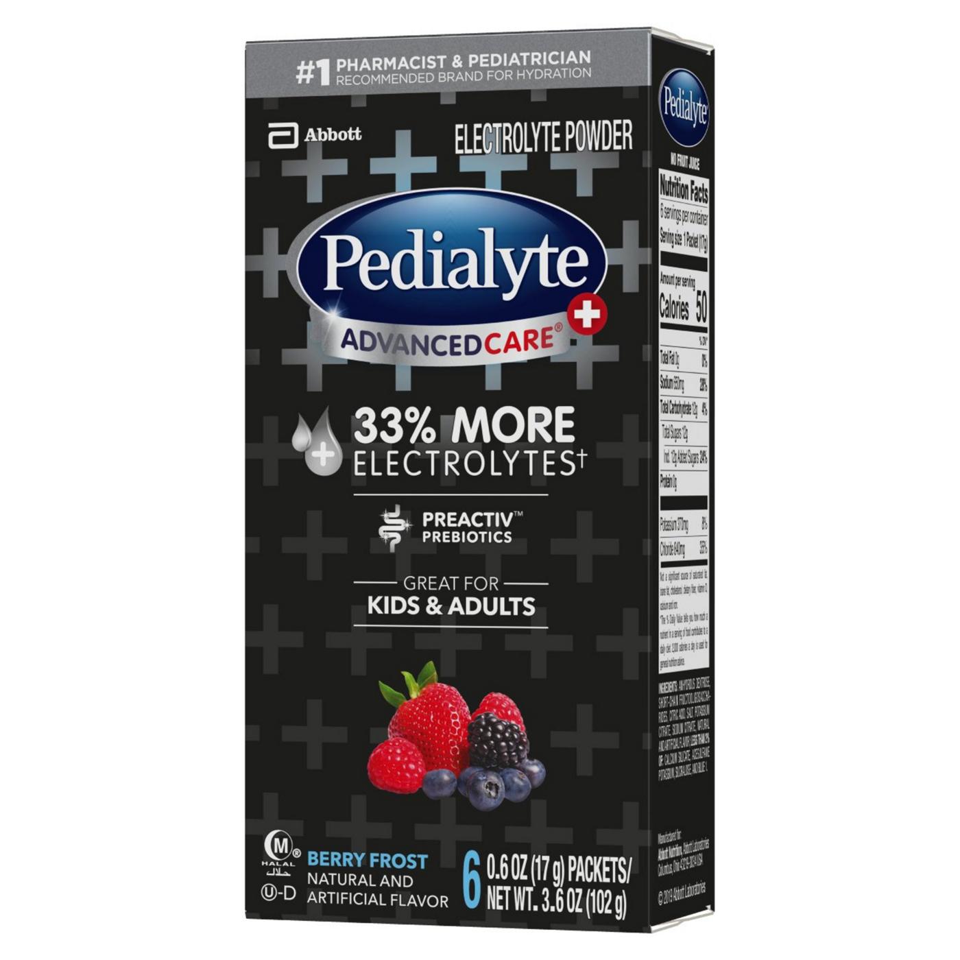 Pedialyte AdvancedCare Plus Electrolyte Powder Packs - Berry Frost; image 4 of 7